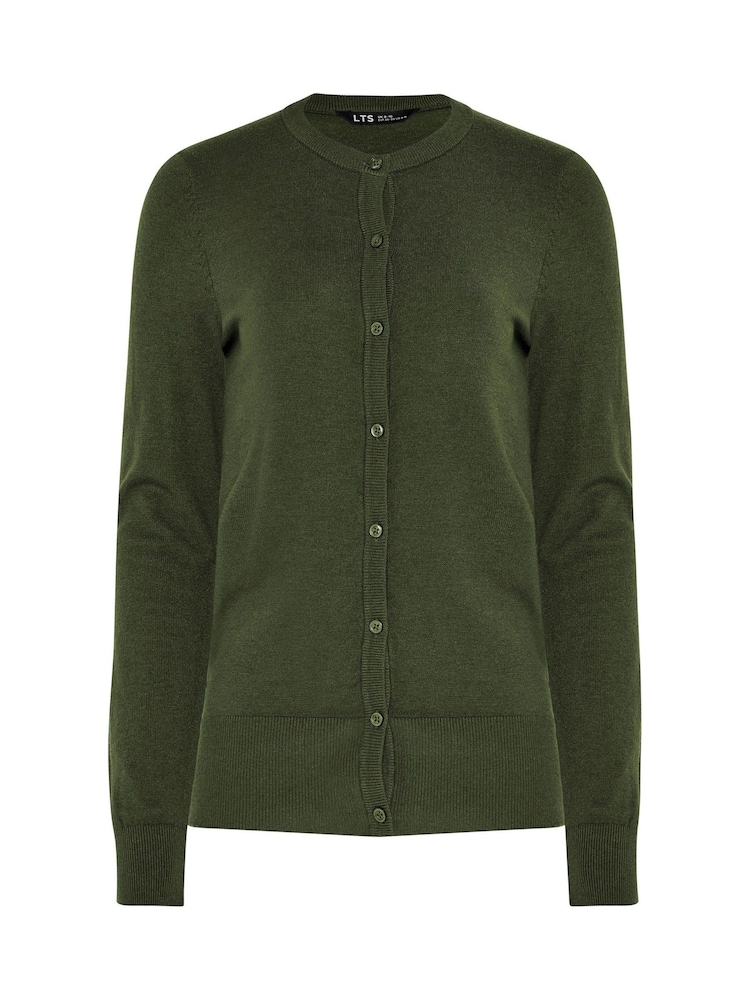 Long Tall Sally Green Crew Neck Button Cardigan - Image 5 of 5 Long Tall Sally Green Crew Neck Button Cardigan - Image 5 of 5