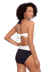 Lauren Ralph Lauren High Waist Tie Pant Black/White Bikini - Image 4 of 5