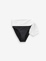 Lauren Ralph Lauren High Waist Tie Pant Black/White Bikini - Image 5 of 5