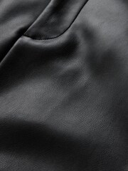 Gap Black Faux Leather Cargo Midi Skirt - Image 5 of 5