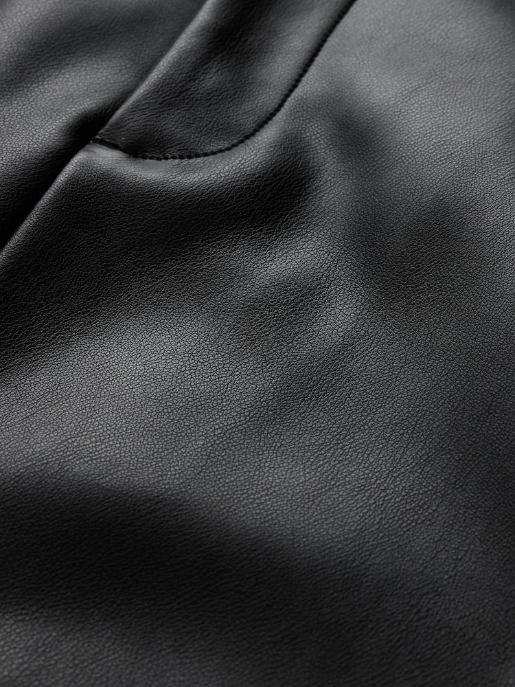 Gap Black Faux Leather Cargo Midi Skirt - Image 5 of 5