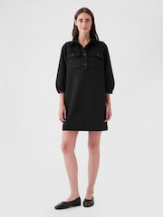 Gap Black Vegan Suede Shift Mini Dress - Image 2 of 5