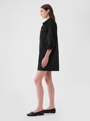 Gap Black Vegan Suede Shift Mini Dress - Image 4 of 5