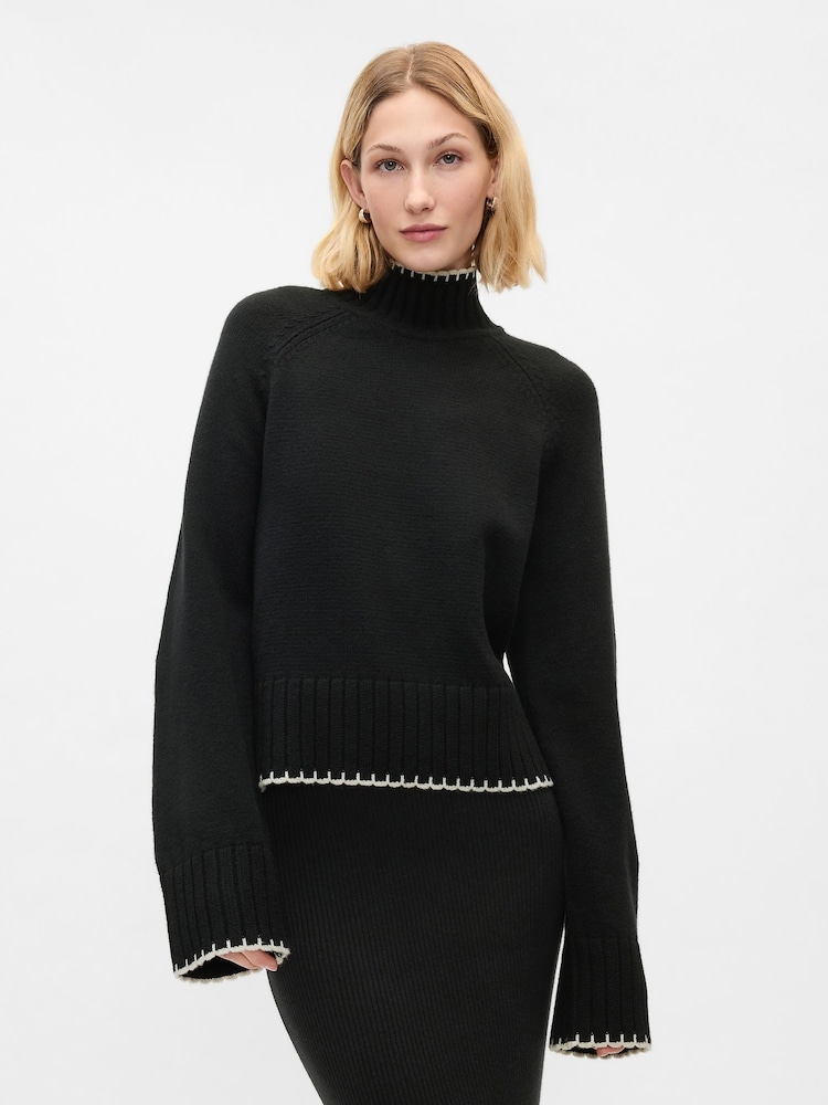 Gap Black CashSoft Turtle Neck Jumper - Image 1 of 8