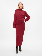 Gap Burgundy Red CashSoft Turtle Neck Jumper - Image 1 of 5