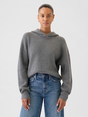 Gap Grey CashSoft Oversized Rib Hoodie - Image 1 of 5