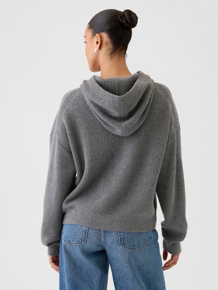 Gap Grey CashSoft Oversized Rib Hoodie - Image 2 of 5
