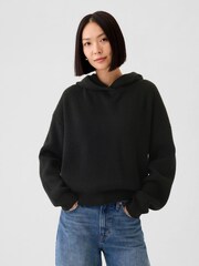 Gap Black CashSoft Oversized Rib Hoodie - Image 1 of 5