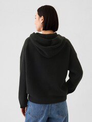 Gap Black CashSoft Oversized Rib Hoodie - Image 2 of 5