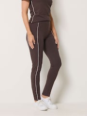 Long Tall Sally Brown Active Piped Leggings - Image 2 of 5