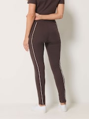 Long Tall Sally Brown Active Piped Leggings - Image 3 of 5
