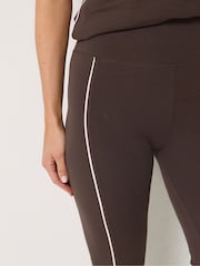 Long Tall Sally Brown Active Piped Leggings - Image 4 of 5