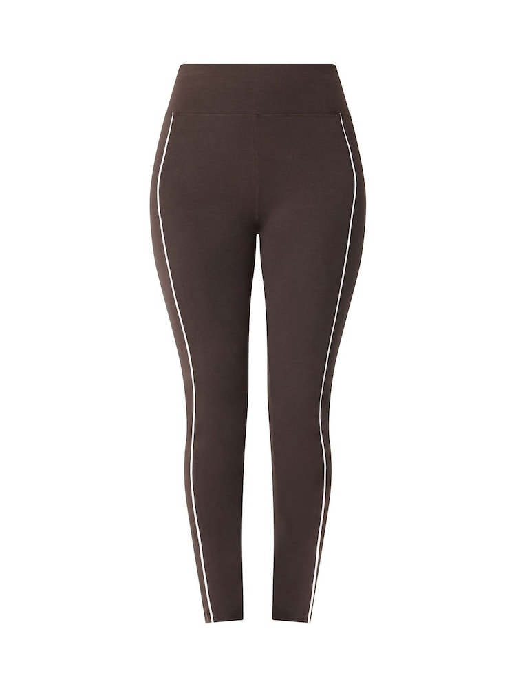 Long Tall Sally Brown Active Piped Leggings - Image 5 of 5