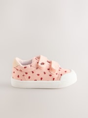 Pink Ladybird Standard Fit (F) Touch Fasten Strap Machine Washable Trainers - Image 2 of 5