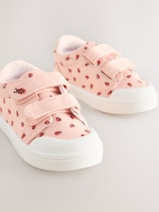 Pink Ladybird Standard Fit (F) Touch Fasten Strap Machine Washable Trainers - Image 3 of 5