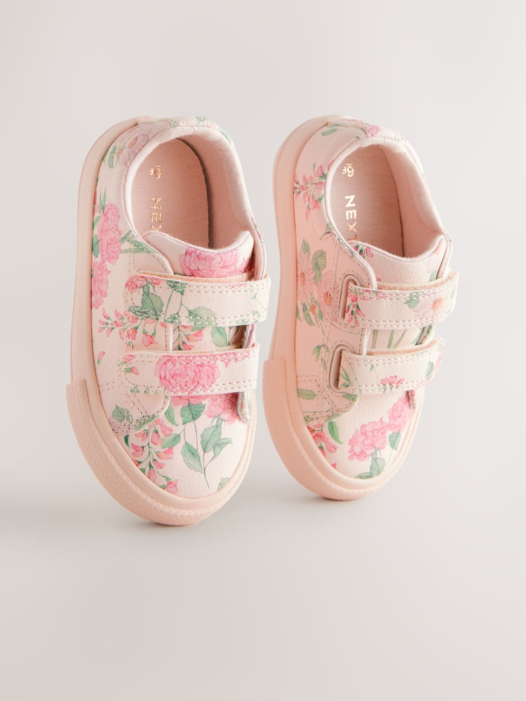 Rosa floral - Zapatillas de deporte gruesas con cierre de Velcro - Imagen 1 de 6 Rosa floral - Zapatillas de deporte gruesas con cierre de Velcro - Imagen 1 de 6