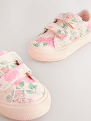 Pink Floral Standard Fit (F) Chunky Trainers With Touch Fastening - Image 3 of 6