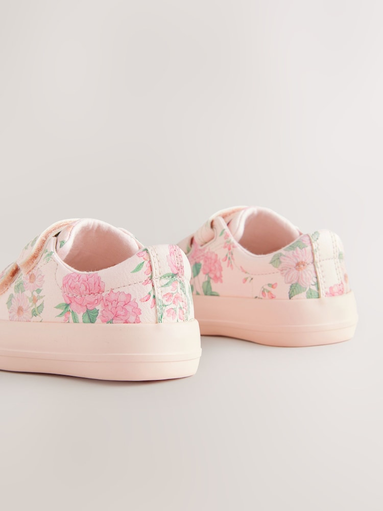 Pink Floral Standard Fit (F) Chunky Trainers With Touch Fastening - Image 4 of 6