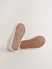 Neutral Embroidered Lace-Up Trainers - Image 4 of 5