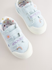 Blue Standard Fit (F) Touch Fasten Strap Machine Washable Trainers - Image 3 of 5
