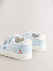Blue Standard Fit (F) Touch Fasten Strap Machine Washable Trainers - Image 4 of 5