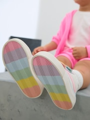 Multi Colourblock Standard Fit (F) Touch Fasten Strap Printed Trainers - Image 3 of 8
