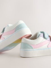 Multi Colourblock Standard Fit (F) Touch Fasten Strap Printed Trainers - Image 6 of 8