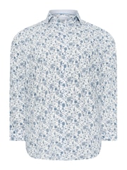 BadRhino Big & Tall White Formal Paisley Long Sleeve 100% Cotton Shirt - Image 2 of 3