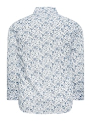 BadRhino Big & Tall White Formal Paisley Long Sleeve 100% Cotton Shirt - Image 3 of 3