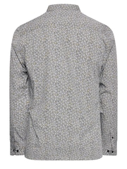 BadRhino Big & Tall Black Formal Flower Print Long Sleeve Shirt - Image 3 of 3