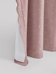 Pink Wave Edge Heart Eyelet Blackout Curtains - Image 6 of 8