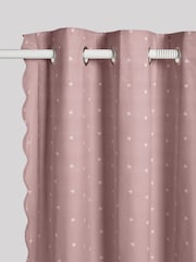 Pink Wave Edge Heart Eyelet Blackout Curtains - Image 7 of 8