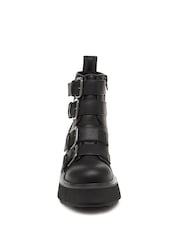 Rocket Dog Heather PU Buckle Black Boots - Image 5 of 6