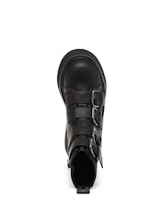 Rocket Dog Heather PU Buckle Black Boots - Image 6 of 6