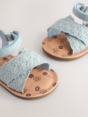 Blue Broderie Sandals - Image 6 of 7