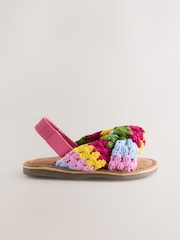 Rainbow Crochet Twist Sandals - Image 3 of 7