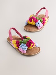 Rainbow Crochet Twist Sandals - Image 4 of 7