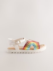 Rainbow Metallic T-Bar Sandals - Image 2 of 5