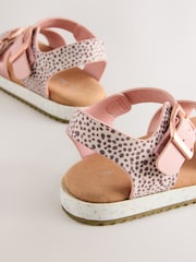 Pink Animal Print Buckle Sandals - Image 7 of 8