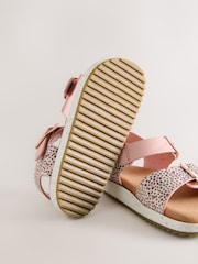 Pink Animal Print Buckle Sandals - Image 8 of 8