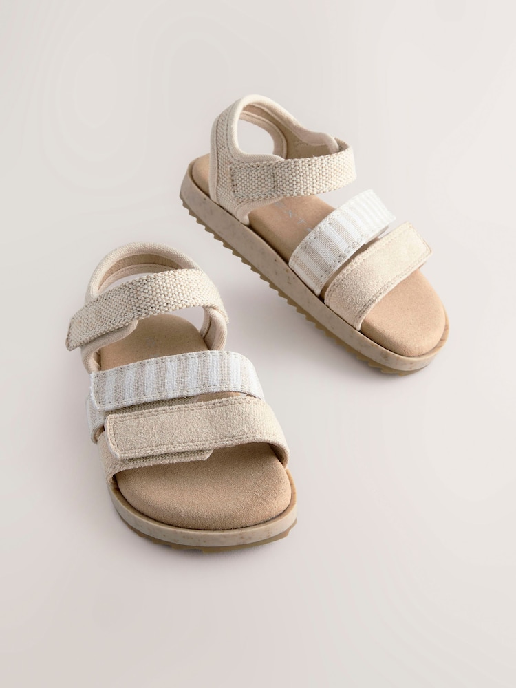 Neutral Stripe Buckle Sandals - Image 4 of 5