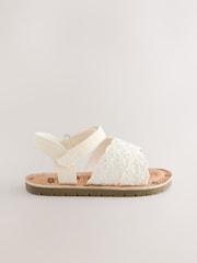 White Broderie Sandals - Image 2 of 5