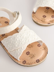 White Broderie Sandals - Image 5 of 5