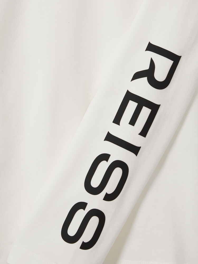 Reiss White May Cotton Blend Logo Top - Image 6 of 6 Reiss White May Cotton Blend Logo Top - Image 6 of 6