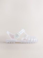 Iridescent White Fisherman Jelly Sandals - Image 2 of 5
