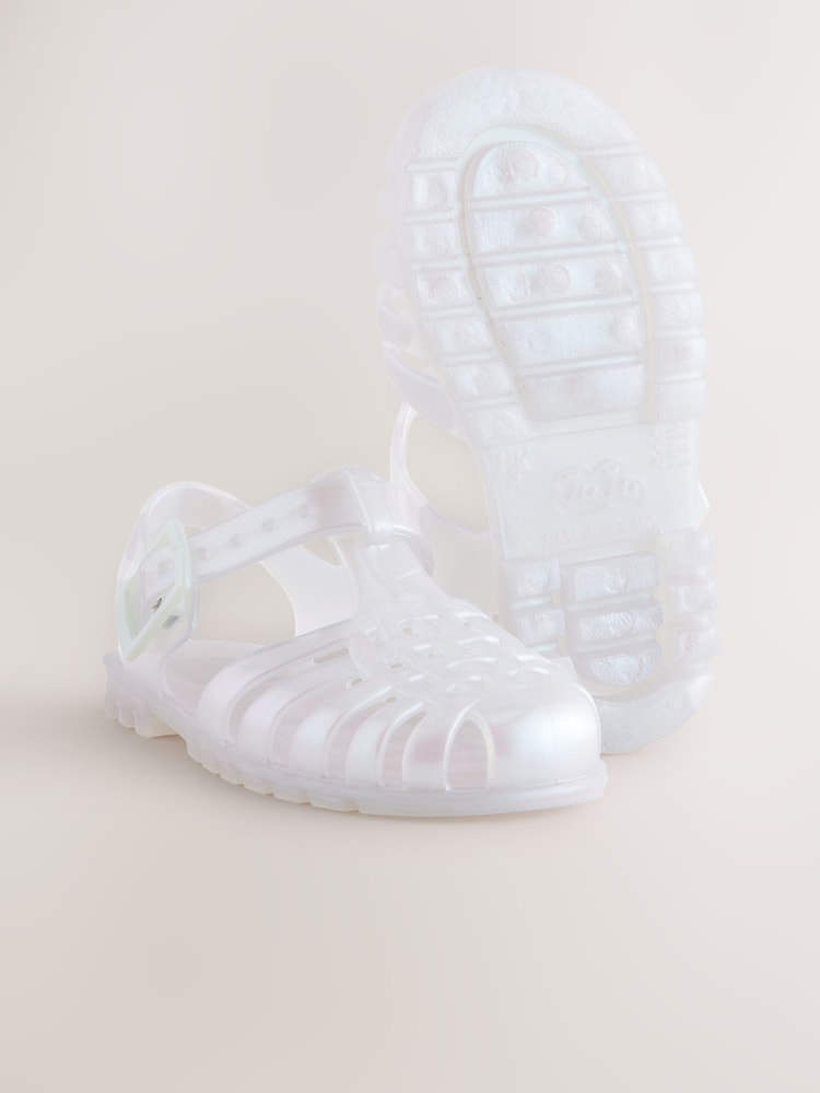 Iridescent White Fisherman Jelly Sandals - Image 5 of 5