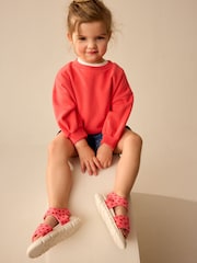 Pink Heart Neoprene Touch Fastening Sandals - Image 2 of 7
