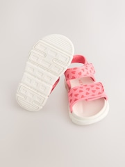 Pink Heart Neoprene Touch Fastening Sandals - Image 6 of 7