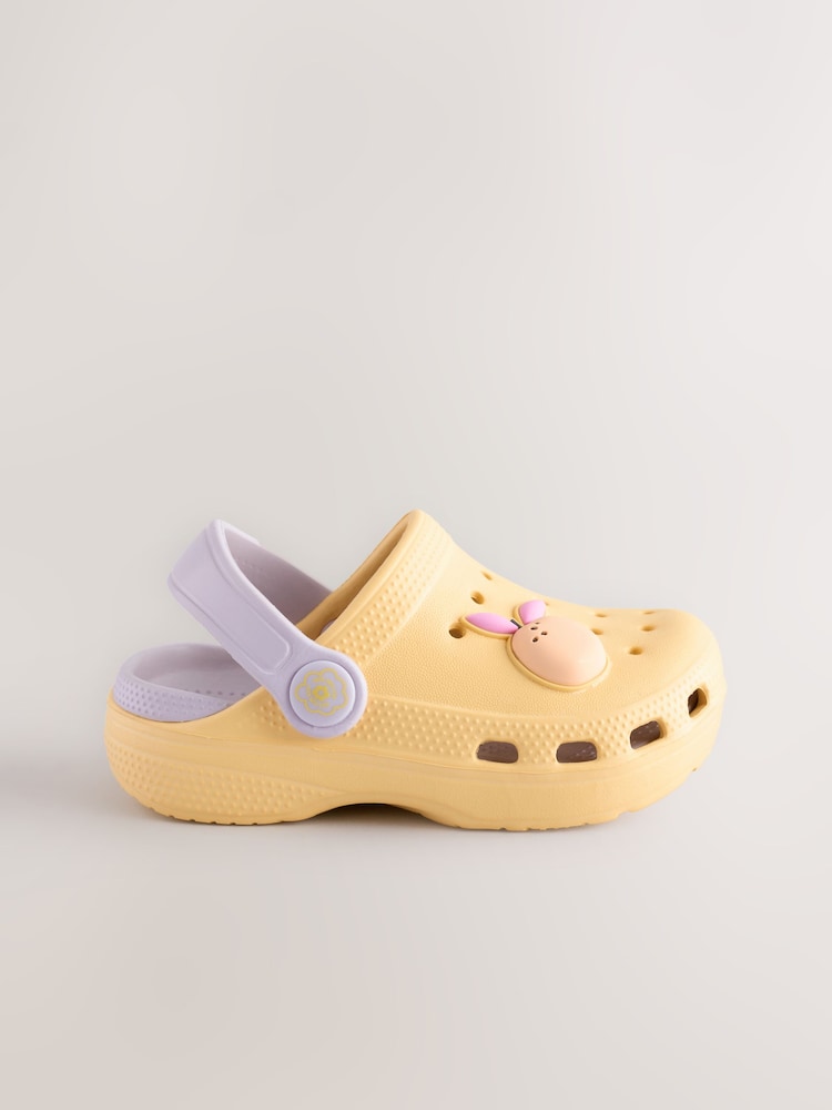 Yellow Fruit Standard Fit (F) Marble Comfort Clogs - Image 2 of 6