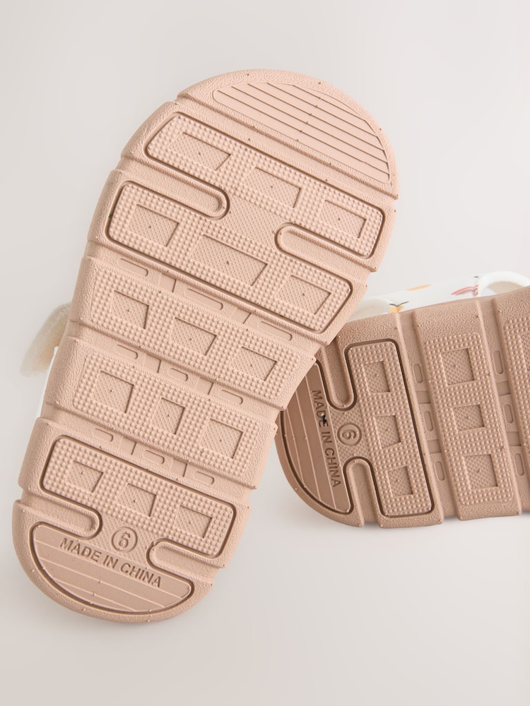 White Fruit Print Neoprene Touch Fastening Sandals - Image 5 of 5